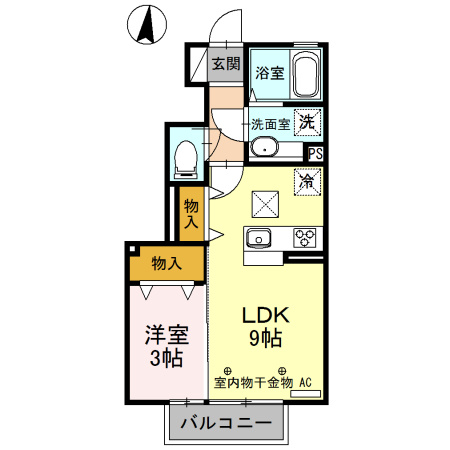 アオーラ泉Bの間取り|現況優先