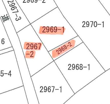 足利市堀込町の売地の土地図