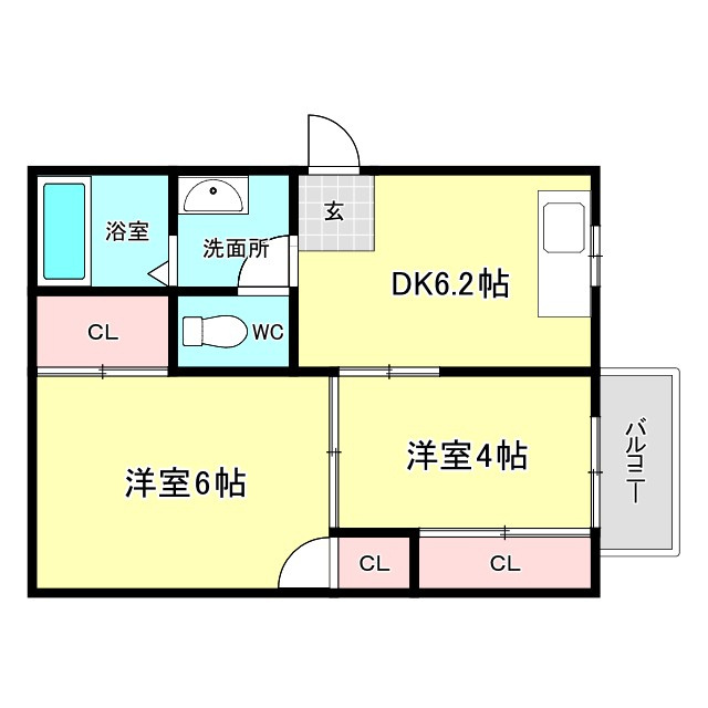 葵コーポの間取り