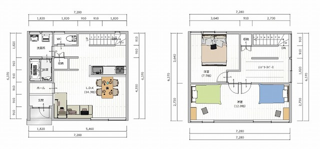 高知市神田①　戸建ての間取り