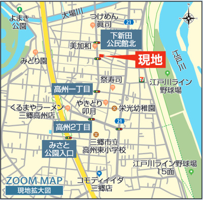 【地図】 | 三郷市高州1丁目3599