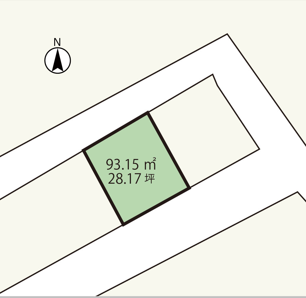 安芸郡熊野町出来庭9丁目　土地の土地図