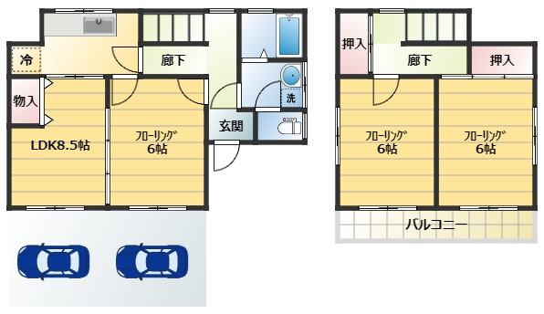 みどり台貸戸建の間取り