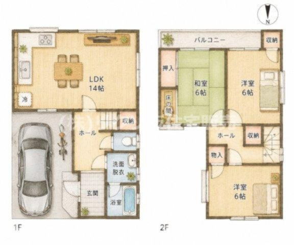 河北中町　中古一戸建ての間取り|間取り図はいかがですか？ご希望を叶える間取りですか？リビングの広さは？水回りの位置は？カウンターキッチン？など色々な情報が集約されています。弊社ではリフォームなどのご相談も承っております。