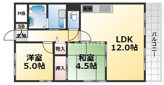 【間取り】 | サニーコート鷹取
