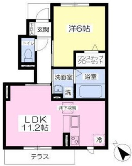 【間取り】 | ＧＲＡＮＤ　ＳＯＬＥＩＬ　Ａ(グランドソレイユエー) | 間取り図