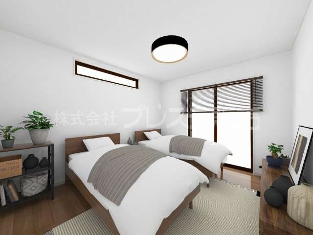 奈良市六条緑町１丁目の新築一戸建の洋室|洋室（主寝室）完成イメージ