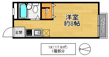 グリシーヌ壱番館の間取り