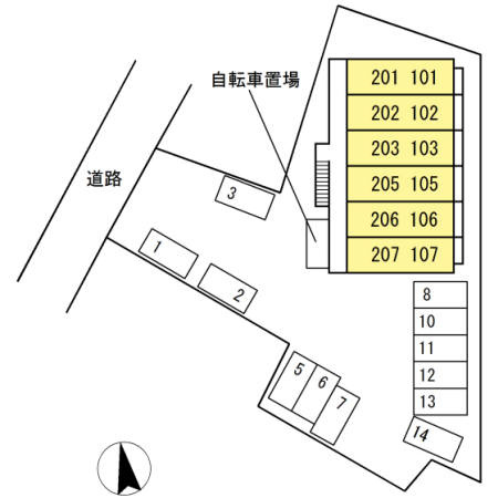 Ｄ－ｒｏｏｍ甲山寺　　刈谷市近郊の賃貸ならクラスホーム刈谷店の区画図