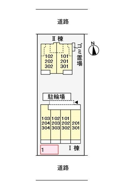 K・SガーデンⅠの区画図