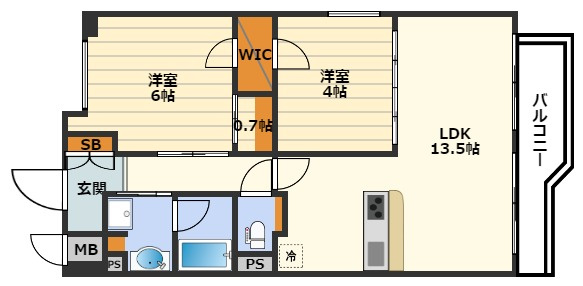 Fujiman南森町の間取り