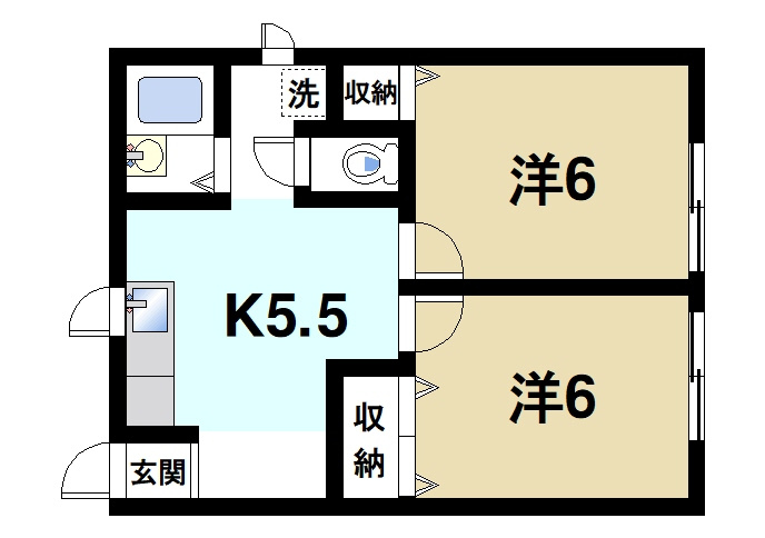 深田ハイツの間取り