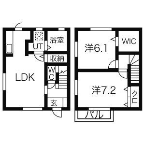 Sunny well(サニー ウェル)Bの間取り