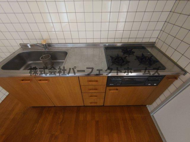 パークサイドスクエアのキッチン|使いやすいキッチンです