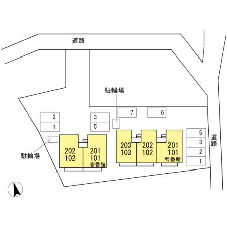 コーエイラポール日吉弐番館の区画図