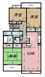 青葉の森公園通り９号棟の間取り