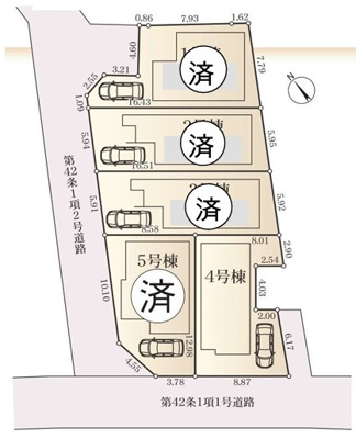 【区画図】 | 綾瀬市上土棚中2丁目 新築戸建 全5棟