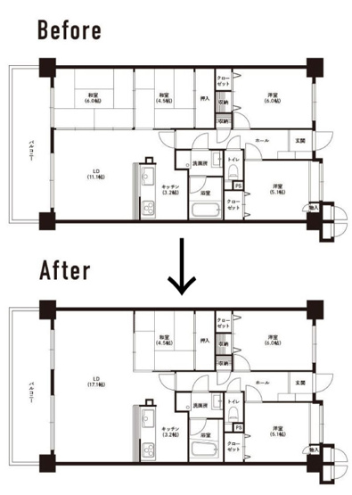 【間取り】 | ◇リフォームプラン例◇
リフォーム工事価格（オールハウス施工）：約570万円
