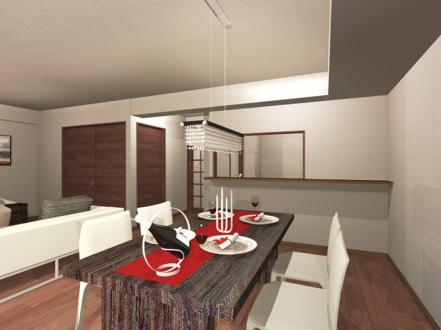 【完成予想図】 | 【リフォームプラン例・リュクスモダン】ホームステージングしています。家具・家電・調度品等はCG画像です。