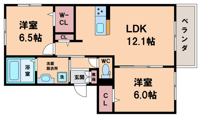 【間取り】 | ベルジュ大和川