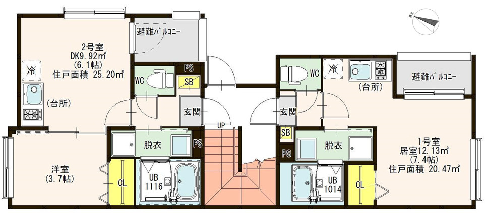 ハーモニーテラス八田Ⅲの区画図