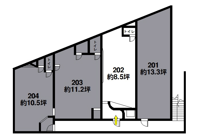トレフビルテナントビルの間取り