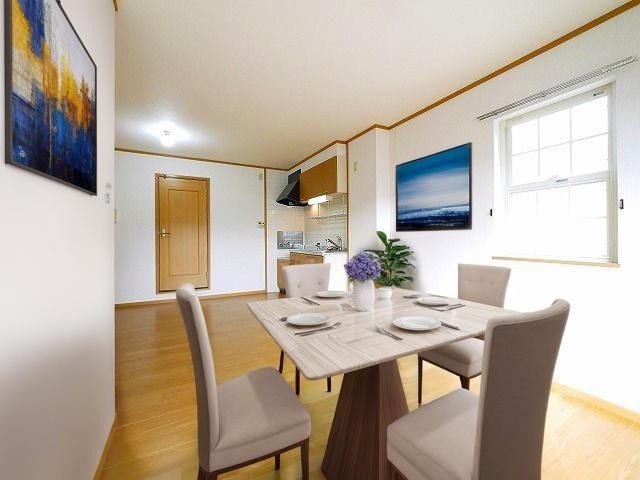 ウッディタウンＢの居間・リビング|CGで家具等を配置したもので家具等は含まれません