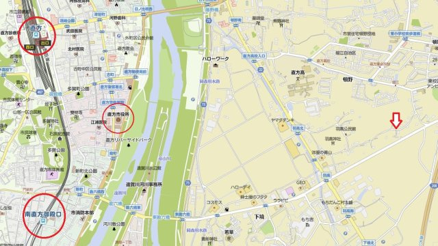 【地図】 | 直方市大字頓野土地