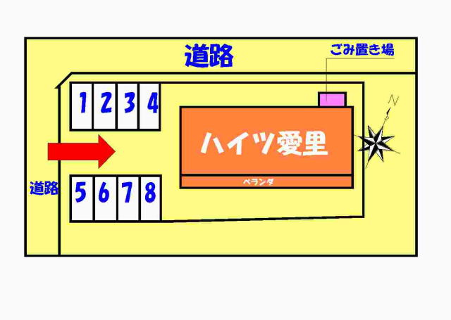 ハイツ愛里の区画図