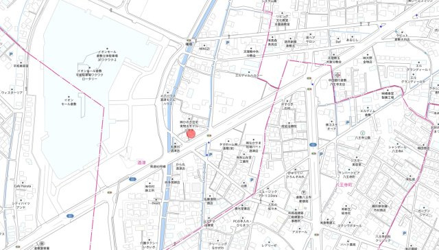 酒津貸事務所の地図