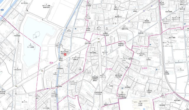 酒津貸事務所の地図