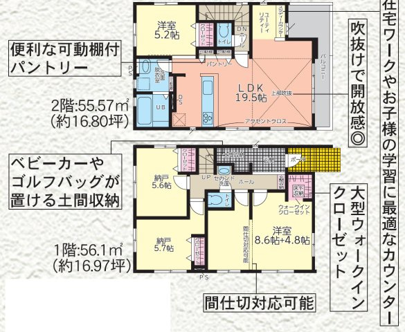 北区五反田町1期 全5棟　＜仲介手数料無料＞楠小・楠中　新築一戸建て