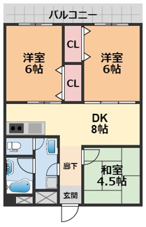 【間取り】 | フェリオ市駅西Ⅰ