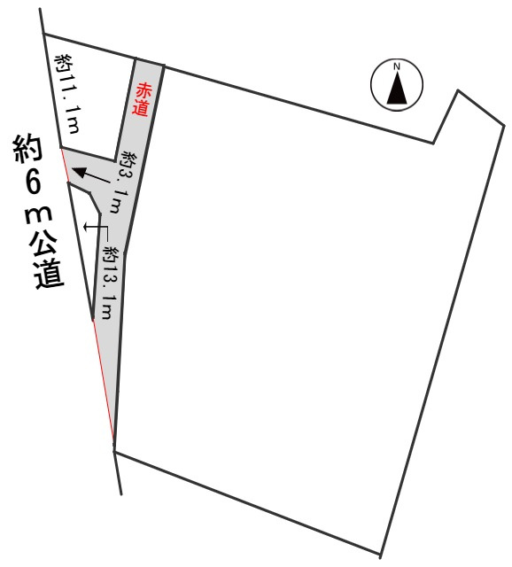 ６０９４０　羽島市小熊町西小熊土地の区画図