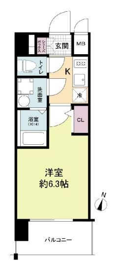 エスリードレジデンス大阪福島シティウエストの間取り