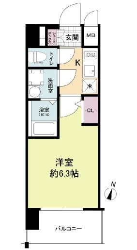 エスリードレジデンス大阪福島シティウエストの間取り