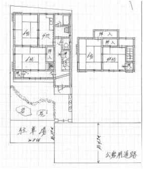 高知市大津乙　中古住宅の間取り