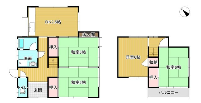中薮町中古戸建の間取り|間取り