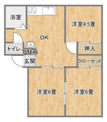 みどりハイツの間取り