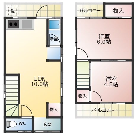 【間取り】 | 田辺２丁目戸建