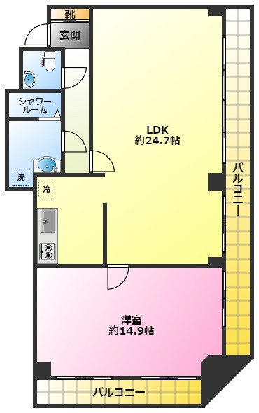 レジデンシャル武蔵小杉の間取り|内装リノヴェーション物件♪