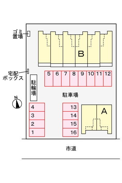 セレスティアBの区画図