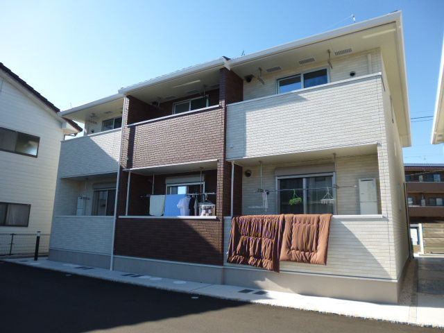 倉敷市笹沖のアパートの外観