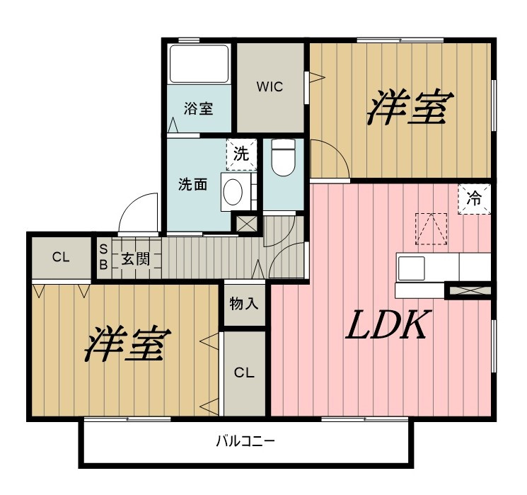 ピュア　雅の間取り