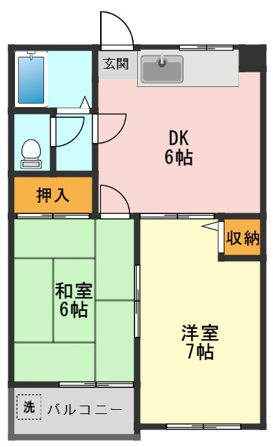 蔵前コーポの間取り