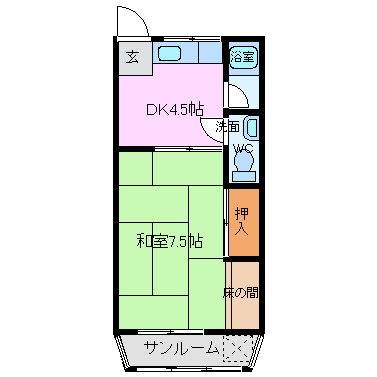 【間取り】 | コーポ山本