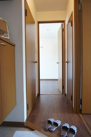 熊本市南区田迎５丁目のアパートの玄関