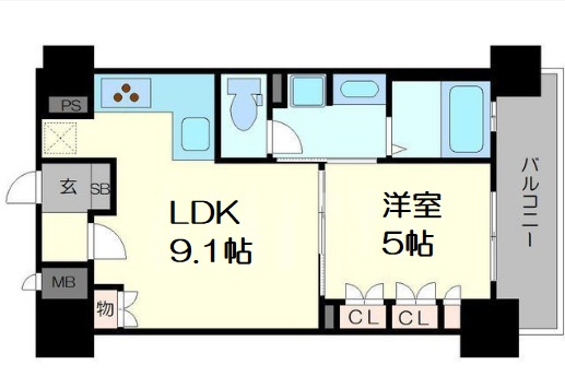 【間取り】 | リーガル南久宝寺