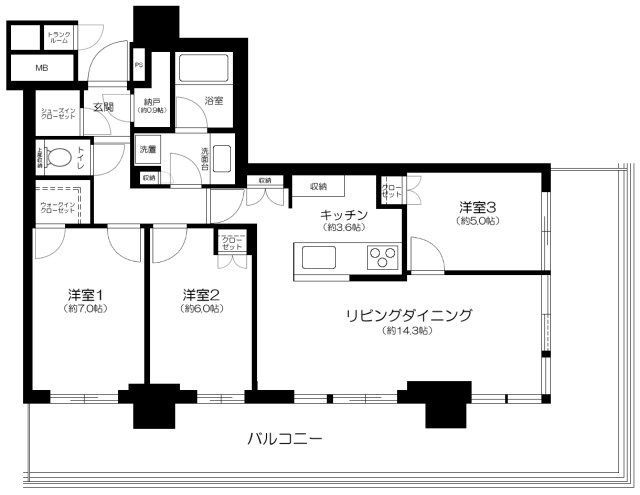 【間取り】 | Ｂrillia　有明　CityTower
