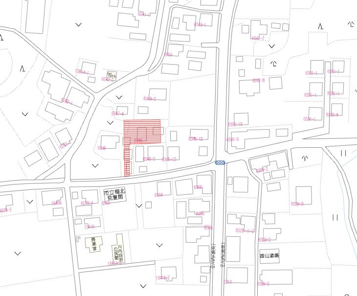 都城市梅北町の売地の土地図